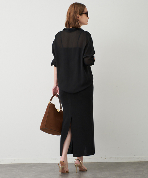 ドゥーズィエムクラス！定番人気！定価31,900円ロングスリットスカートカーキ Deuxieme Classe スカート *shake code スリットスカート