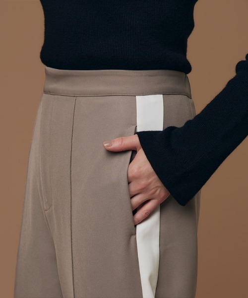 「RASW」 チノパンツ M ネイビー レディース