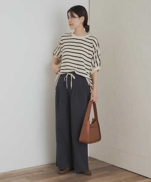 パンツ ovyCottonGabardineBarrackDressTrousers URBAN RESEARCH DOORS（アーバンリサーチドアーズ） パンツ ドロスト