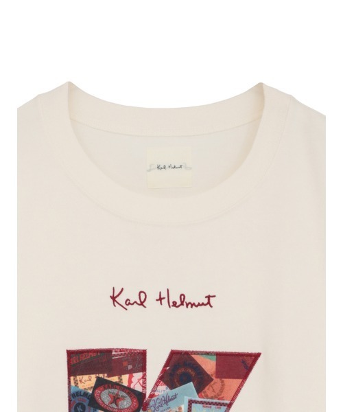 Karl Helmut tシャツ KロゴアップリケTシャツ メンズ レディース