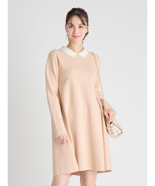 CELFORD（セルフォード） ワンピース 衿付きAラインニットワンピース