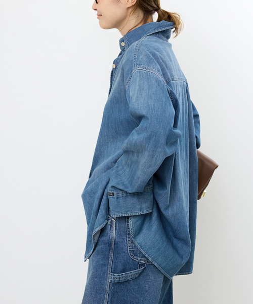 Deuxieme Classe 別注 Lee デニムシャツ ドゥーズィエムクラス Deuxieme Classe ブラウス シャツ 追加 Lee デニムシャツ