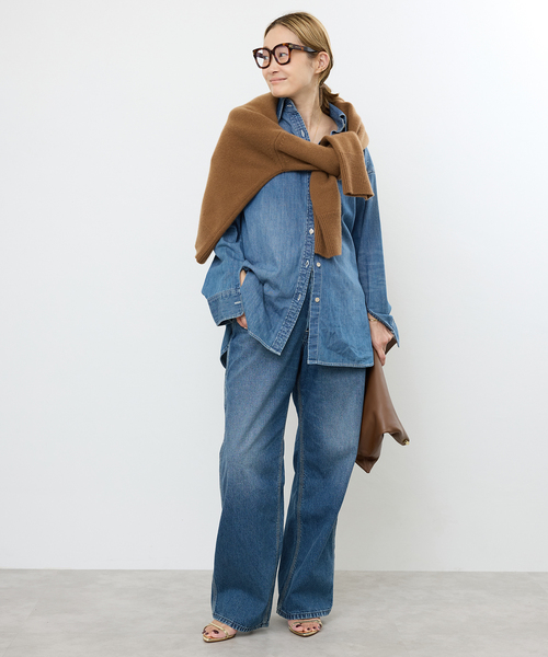 Lee レディースシャツとパンツのセットアップ Deuxieme Classe ブラウス シャツ 追加 Lee デニムシャツ