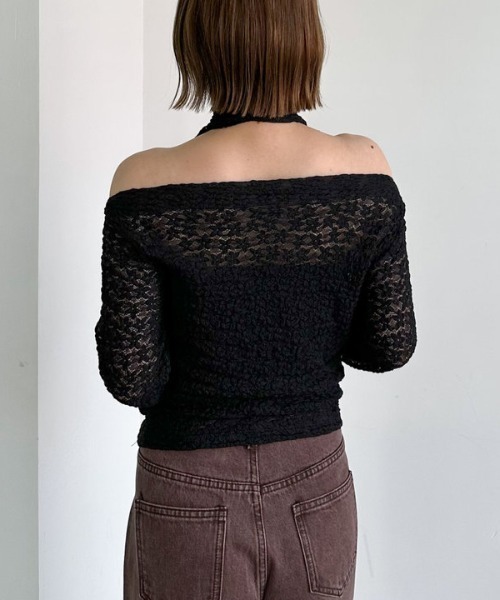 archives（アルシーヴ） tシャツ タックドレープレースTOPS