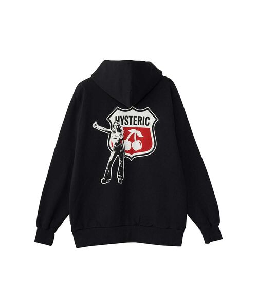 HYSTERIC GLAMOUR ロング丈 パーカー サイズF ヴィンテージ加工 ビンテージ 90s ヒステリックグラマー レディースF パーカー