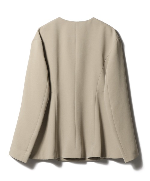 COLUMN（コラム） ノーカラージャケット 38 ベージュ レディース