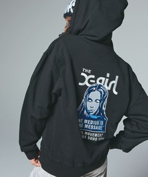 X-girl(エックスガール) パーカー FACE PATCH AND LOGO ZIP UP SWEAT X-girl(エックスガール) パーカー FACE PATCH AND LOGO ZIP UP SWEAT