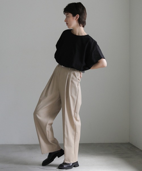 「select MOCA」 半袖カットソー FREE ブラウン レディース_画像8