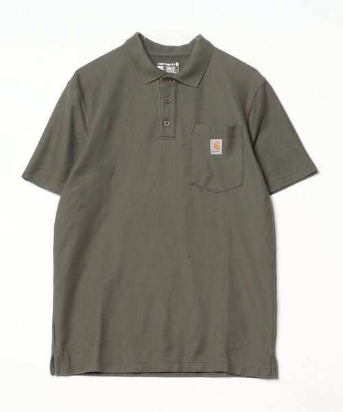 Carhartt(カーハート) ワンポイント半袖ポロシャツ S グリーン Carhartt(カーハート) ワンポイント半袖ポロシャツ S グリーン