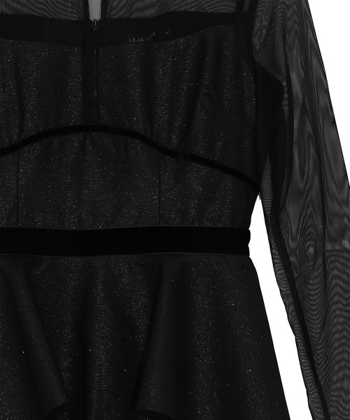 Leja（レジャ） ドレス 「LEJA LUXE」2WAYチュールペプラムベロア