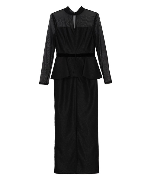 Leja（レジャ） ドレス 「LEJA LUXE」2WAYチュールペプラムベロア