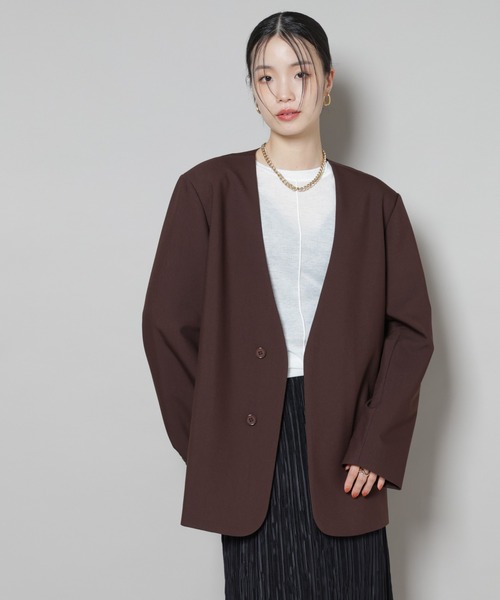おまとめ①Theory 20SS ノーカラージャケット ワイドストレートパンツ ジーラ GeeRA 【4点セット】〈ワイドパンツ〉ノーカラージャケット