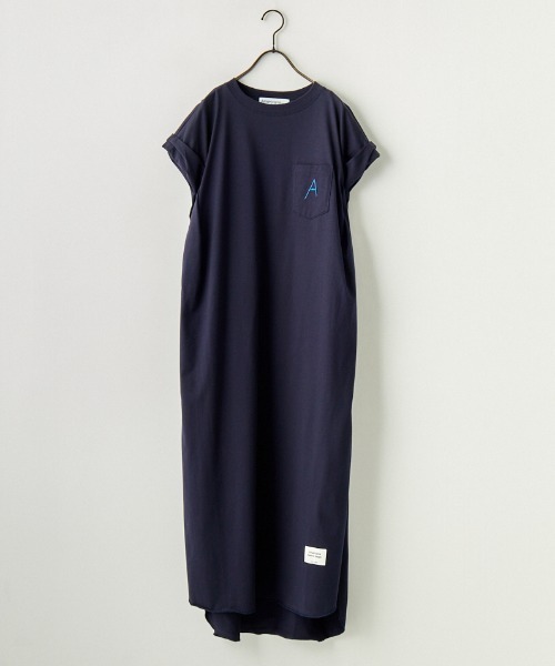「AMERICANA」 ノースリーブワンピース ONE SIZE ネイビー レディース_画像2