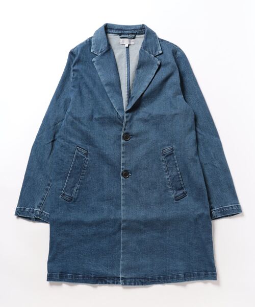 「ABAHOUSE GRAY」 トレンチコート 48 ブルー メンズ_画像2