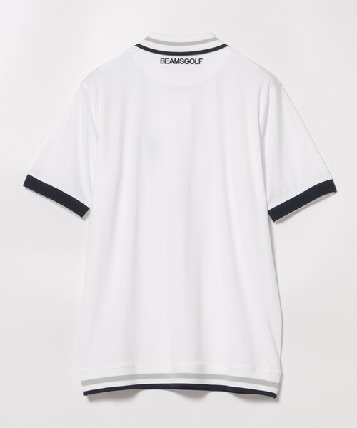「BEAMS GOLF」 半袖ポロシャツ L ホワイト メンズの画像