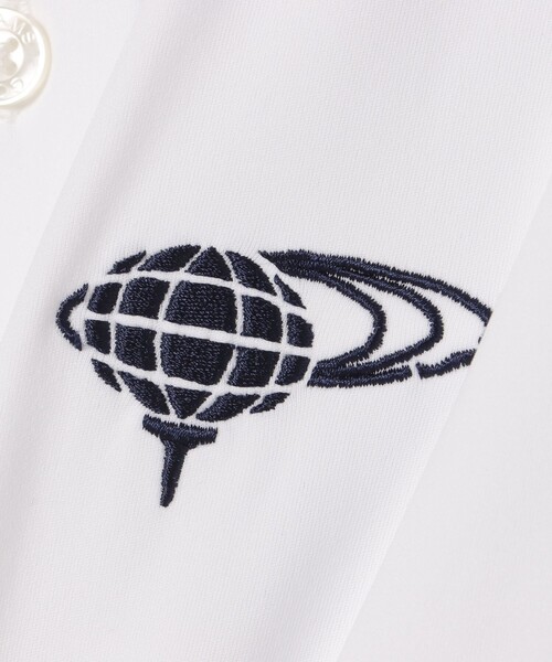 「BEAMS GOLF」 半袖ポロシャツ L ホワイト メンズの画像