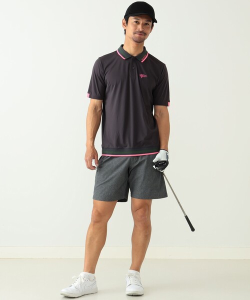 「BEAMS GOLF」 半袖ポロシャツ L ホワイト メンズの画像