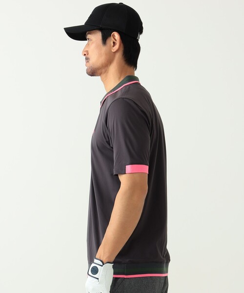 「BEAMS GOLF」 半袖ポロシャツ L ホワイト メンズの画像