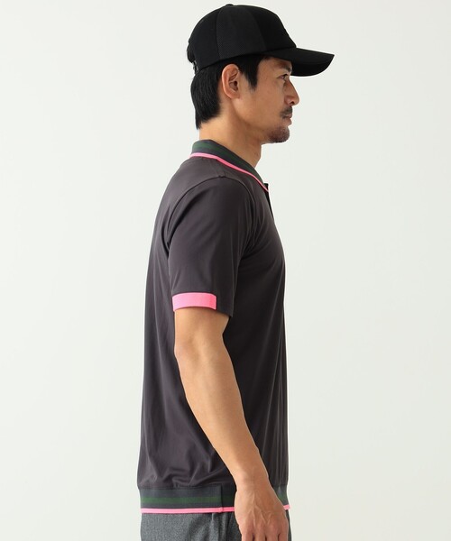 「BEAMS GOLF」 半袖ポロシャツ L ホワイト メンズの画像