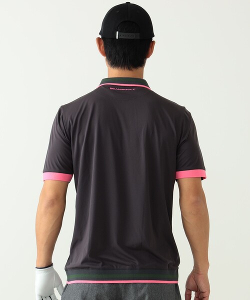 「BEAMS GOLF」 半袖ポロシャツ L ホワイト メンズの画像