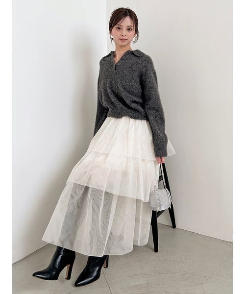 SNIDEL（スナイデル） スカート チュールパニエスカート : ZOZOTOWN