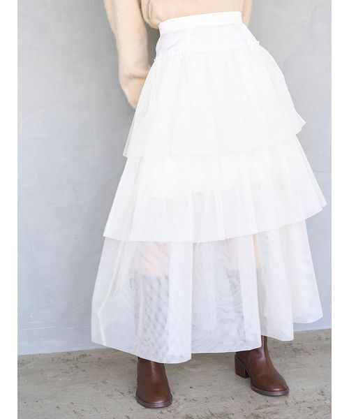 SNIDEL（スナイデル） スカート チュールパニエスカート : ZOZOTOWN