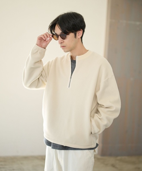 BAYFLOW（ベイフロー） セーター ニット フリースハーフZIPプル 