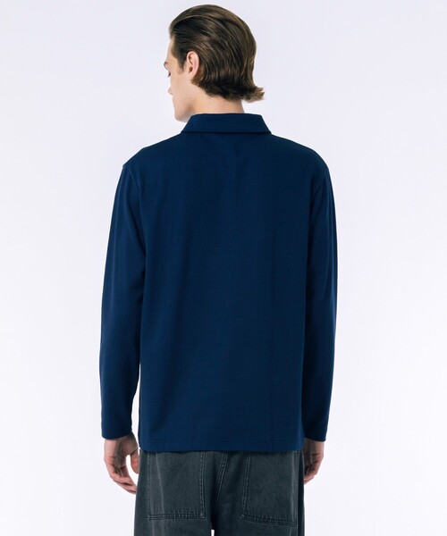 Lacoste ネイビー 長袖Tシャツ　新品 ラコステ LACOSTE クルーネックロングTシャツ （ネイビー