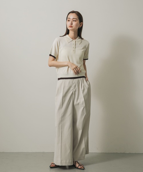 「SENSE OF PLACE by URBAN RESEARCH」 半袖ニット ONE アイボリー レディース_画像4