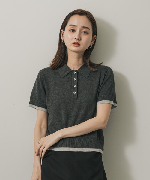 「SENSE OF PLACE by URBAN RESEARCH」 半袖ニット ONE アイボリー レディース_画像6