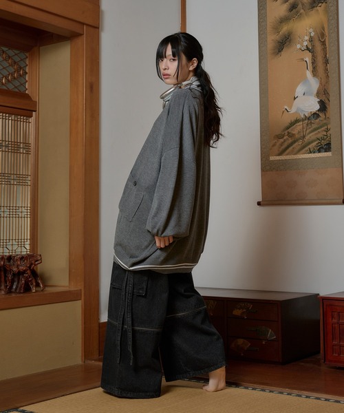 狐独 ジーンズ 2WAYデニムカーゴパンツ メンズ レディース : ZOZOTOWN