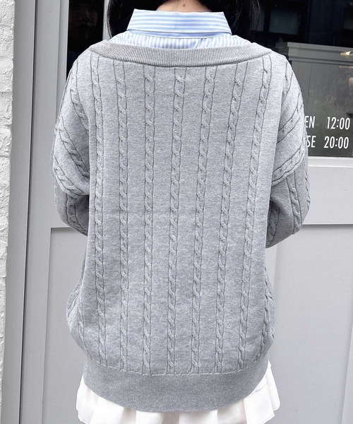 イング　　ニット INGNI（イング） ニット セーター シャツドッキングVネックニット