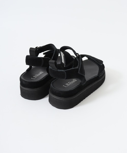 「FUNALIVE」 「L.B.Evans Emilia」フラットサンダル US8 ブラック レディース_画像5