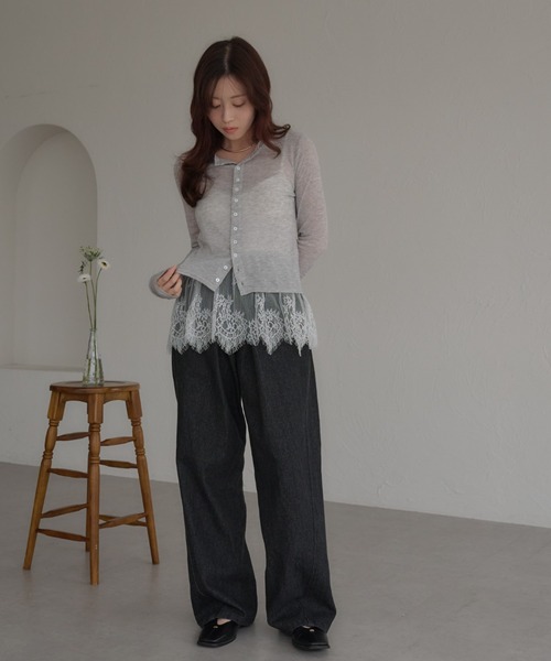 新品　Vlas Blomme⭐︎レース付きキャミソール SALE】Vlas Blomme｜ピンタックレースキャミソール｜通販 - ソコノワ