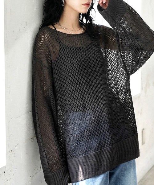 UNDERCOVER★07-08AW★シースルー×ニット★ニットとハイテク期無題 antiqua（アンティカ） ニット セーター メッシュニット レディース