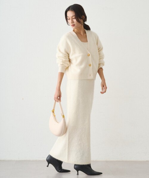 「LOUNGEDRESS」 ニットカーディガン FREE ブラウン レディース_画像2
