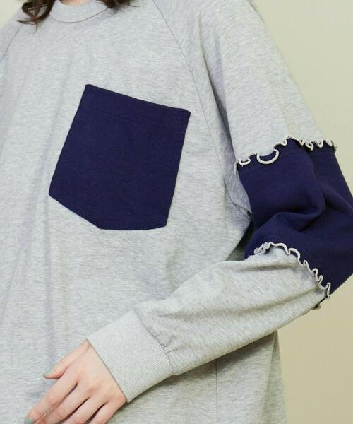 「FRAPBOIS」 長袖カットソー 2 グレー レディース_画像6