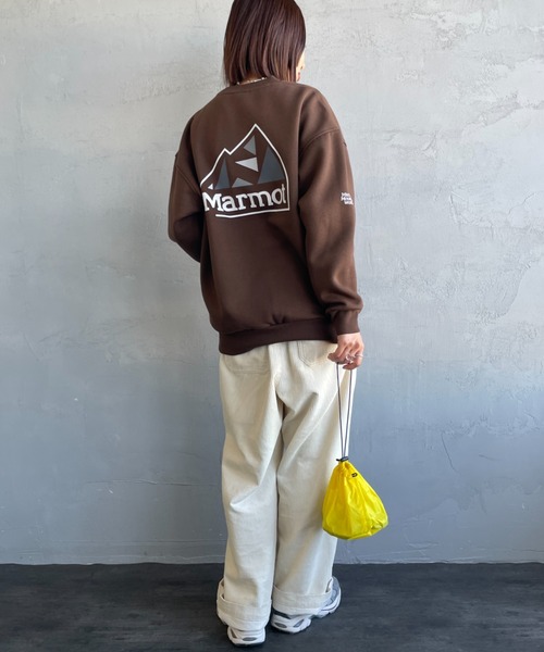「Marmot」 スウェットカットソー X-LARGE ブラック レディース_画像3