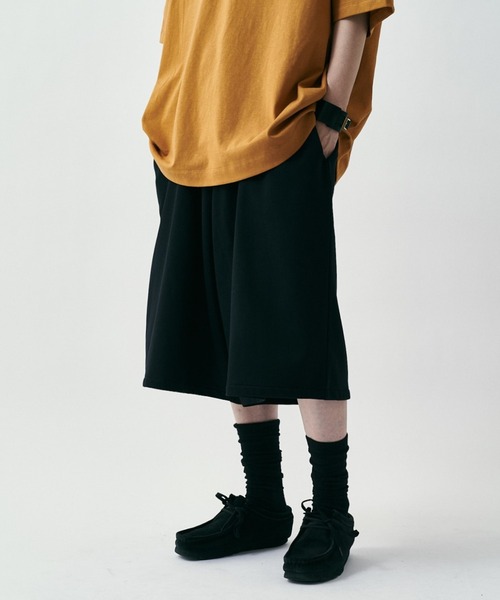 ハーフパンツ ワイドパンツ パンツ 「WEB限定」ワイドボリュームスウェットショーツ メンズ