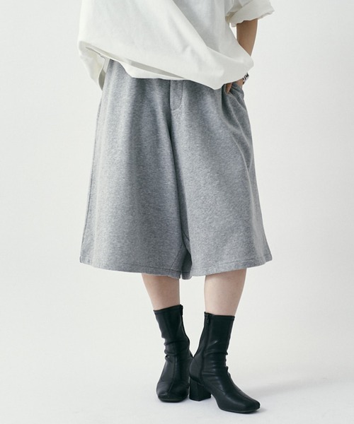 made by filum スウェットワイドショーツ ハーフパンツ 再構築 Lui's（ルイス） ハーフパンツ ワイドパンツ パンツ 短パン 「WEB限定