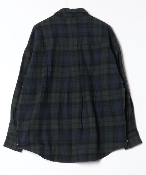 「Journal Standard TRISECT」 チェック柄長袖ネルシャツ S グリーン メンズ_画像2