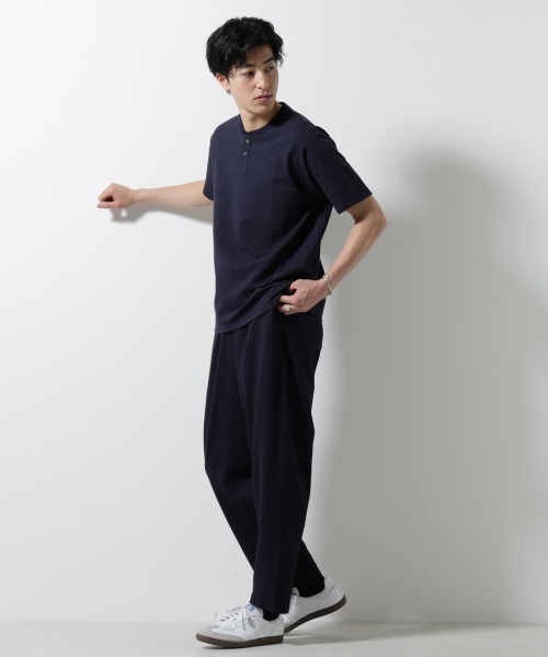 ナノユニバース(nano.universe) NANO universe（ナノ・ユニバース） 半袖Tシャツ S ネイビー メンズ
