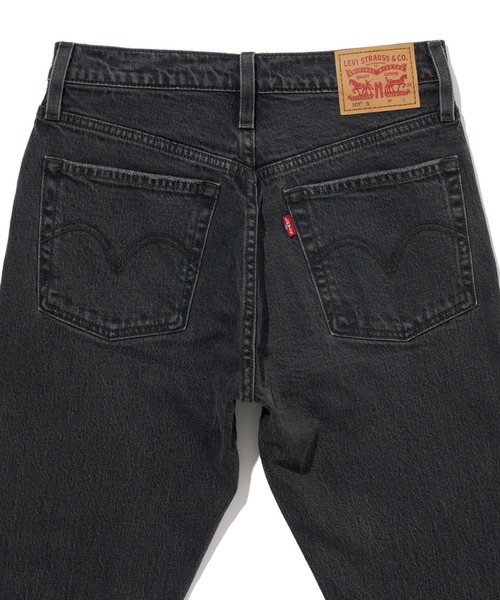 「501」 スキニーデニムパンツ 28inch ブラック レディース_画像7