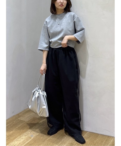 パンツ シアーレイヤードリラックスパンツ レディース_6