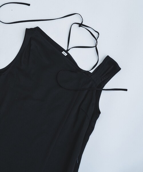 ワンピース satin neck slit dressの画像