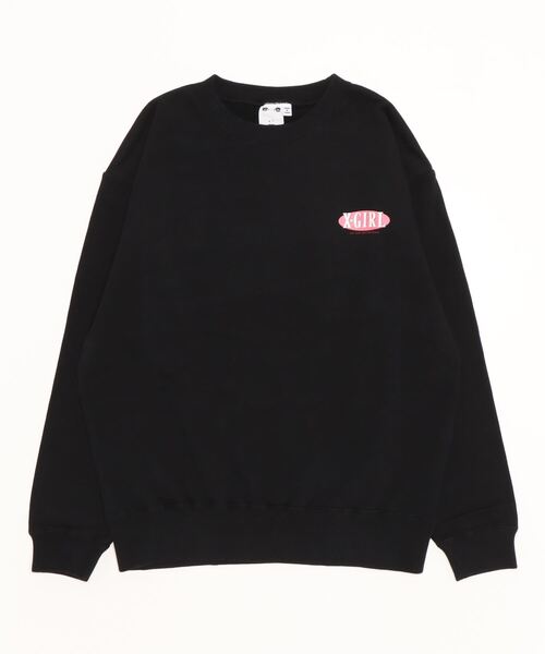 「X-girl」 スウェットカットソー MEDIUM ブラック レディース_画像2