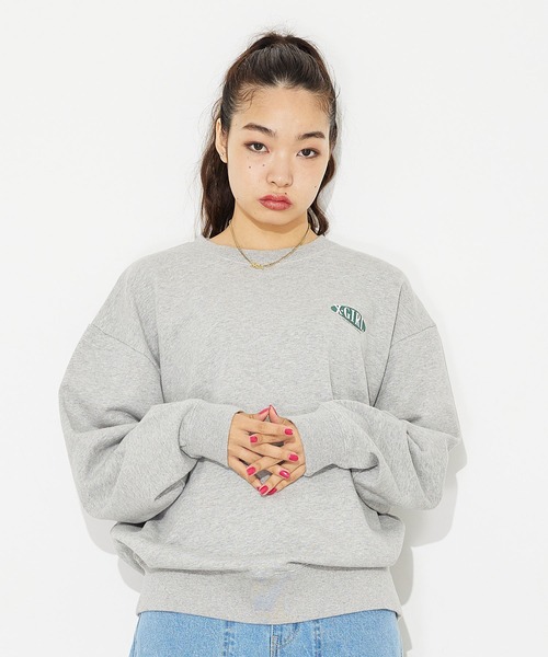 「X-girl」 スウェットカットソー MEDIUM ブラック レディース_画像3