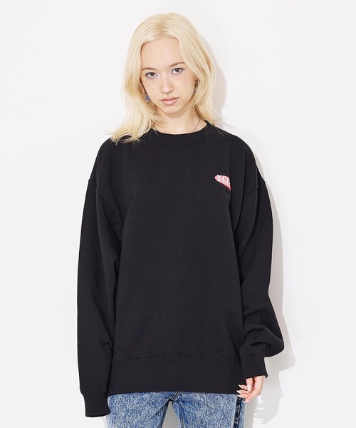 「X-girl」 スウェットカットソー MEDIUM ブラック レディース_画像5