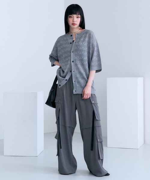 RAGEBLUE（レイジブルー） カーディガン Lace Knitting Knit Crew