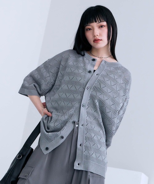 RAGEBLUE（レイジブルー） カーディガン Lace Knitting Knit Crew